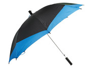 продам зонт-трость со шнуром полуавтоматический, чёрный с синим(возможе